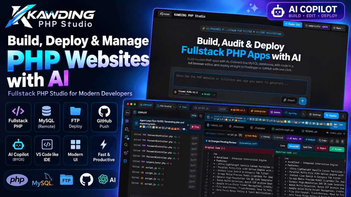 AI Website Builder SaaS - Autonomous PHP Studio