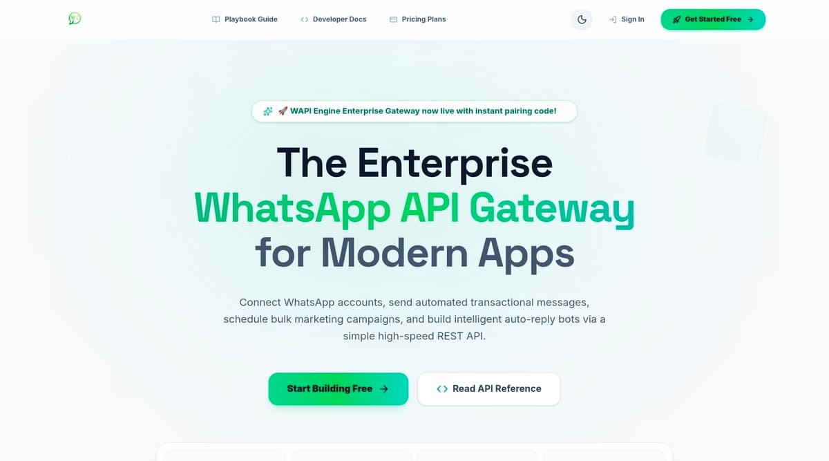 WAPI Engine — Multi-Device WhatsApp REST API Gateway, Auto-Responder & SaaS Script